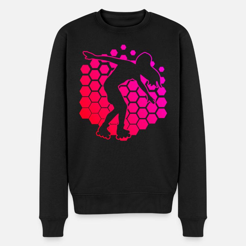 Roller Skates Roller Skating Rollerskaten - Männer Premium Bio Pullover - Schwarz