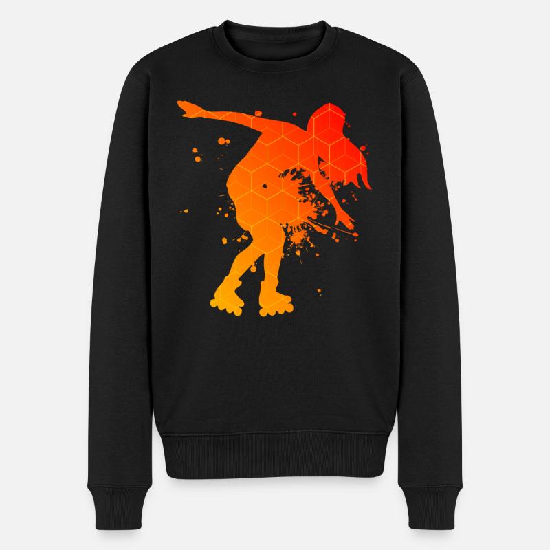 Rollerskate Rollschuh Herren Rollerskaten - Männer Premium Bio Pullover - Schwarz
