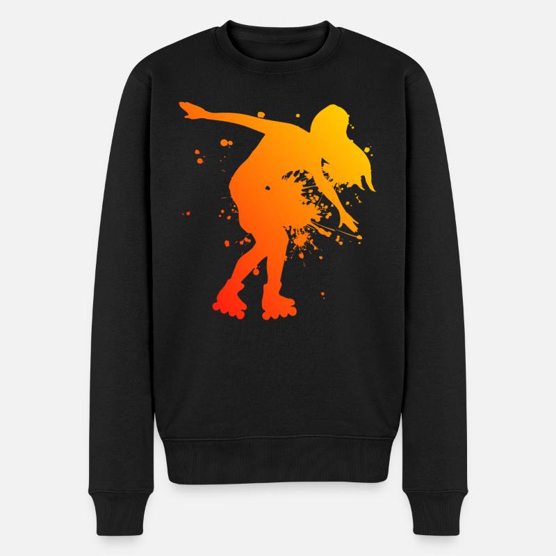 Roller Skating Rollerskaten Roller Skates - Männer Premium Bio Pullover - Schwarz