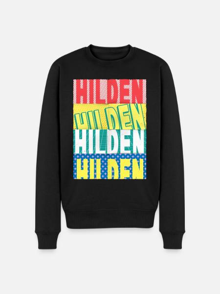 Hilden Germany City Font Skyline - Men's Premium Organic Jumper - black
