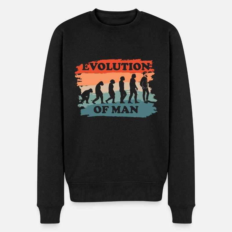 Évolution de l’homme - Pull Premium bio Homme - noir