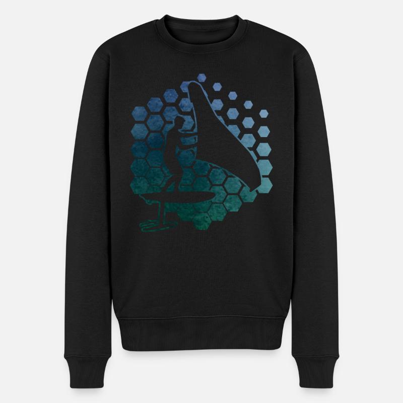 Hydroptère Femmes Hommes wingfoil wingsurf wingsurfe - Pull Premium bio Homme - noir