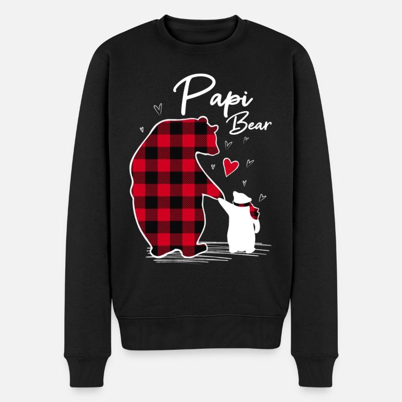 Papi Bear - Men's Premium Organic Jumper - black