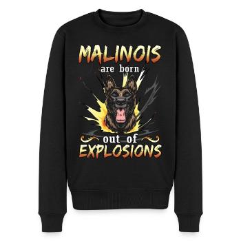 Schäferhund -Malinois Hund -Belgischer Schäferhund - Männer Premium Bio Pullover - Schwarz - Vorne - Nico (187cm)