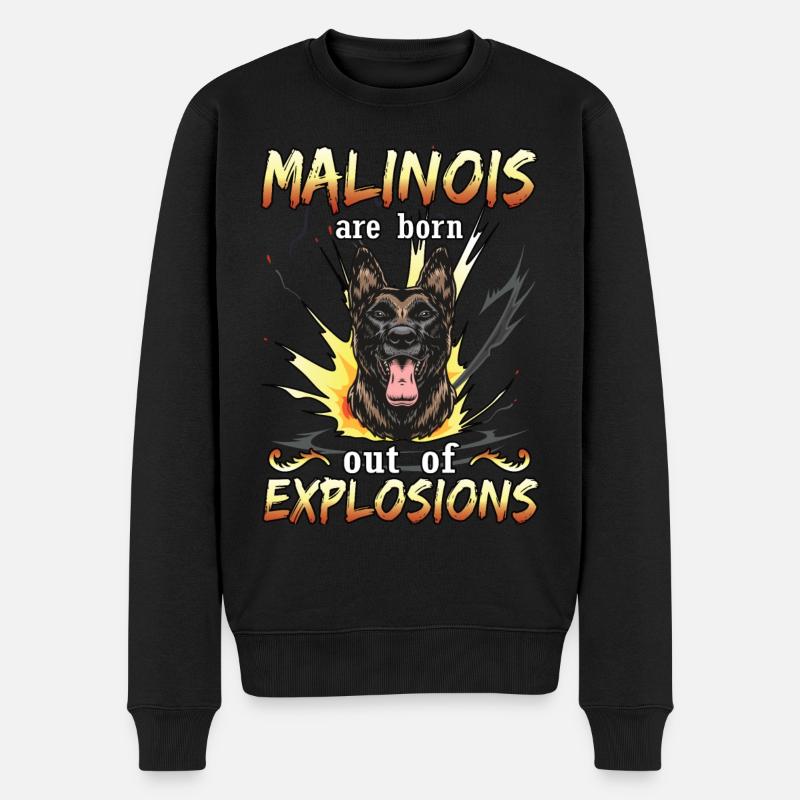 Schäferhund -Malinois Hund -Belgischer Schäferhund - Männer Premium Bio Pullover - Schwarz