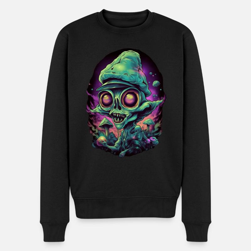 Trippy Alien - Pull Premium bio Homme - noir
