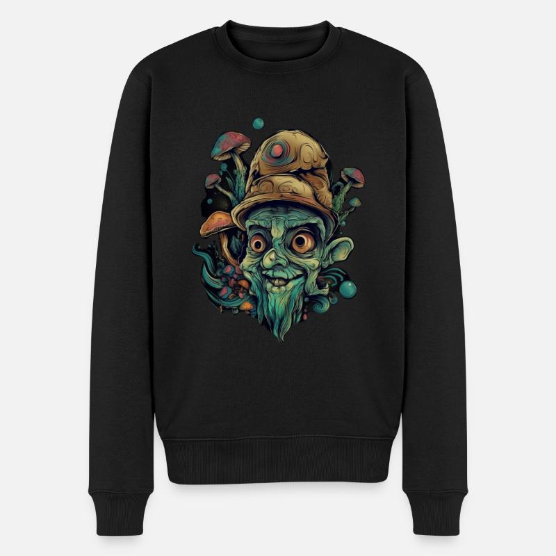 Trippy Goblin - Männer Premium Bio Pullover - Schwarz
