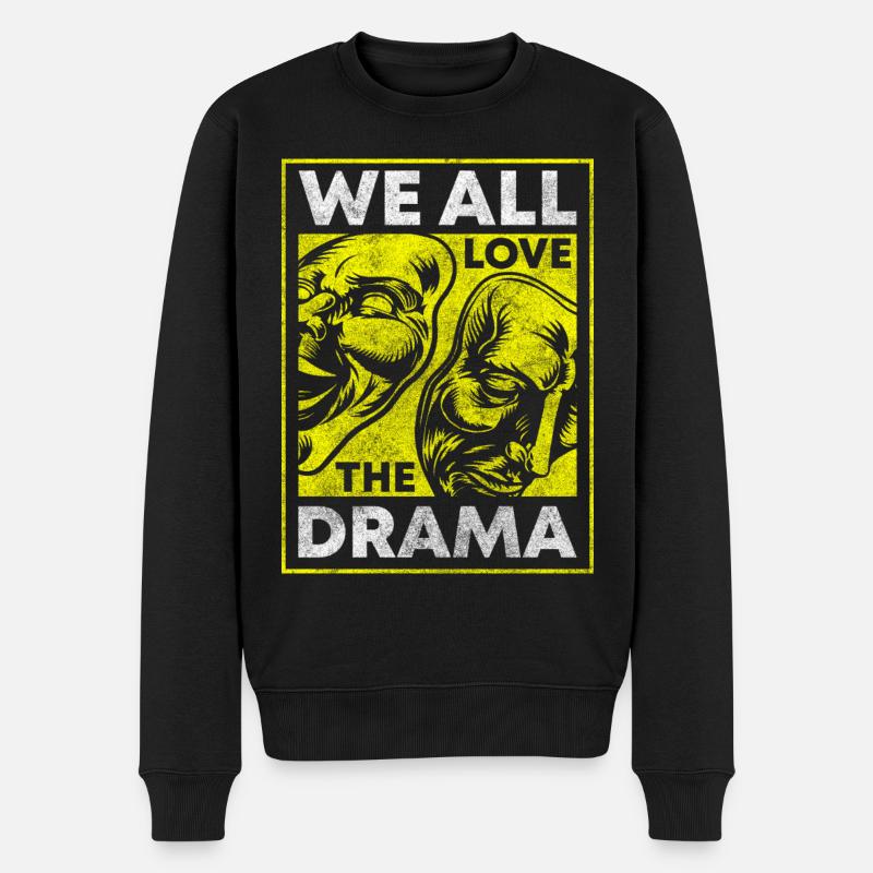 Theater Drama Theaterfreund Broadway - Männer Premium Bio Pullover - Schwarz
