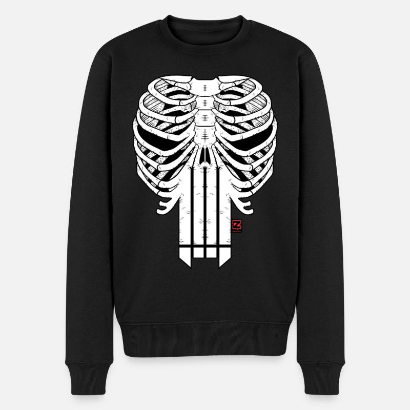 HARDCORE HORROR SHOW SKULL - Men's Premium Organic Jumper - black