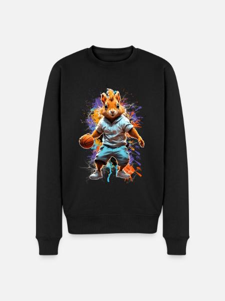 Squirrel Basketball Basketball Player - Men's Premium Organic Jumper - black