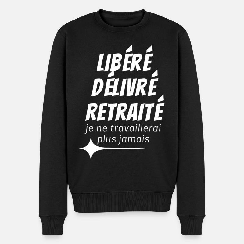 LIBÉRÉ DÉLIVRÉ RETRAITÉ - Pull Premium bio Homme - noir