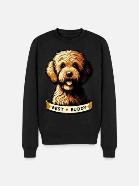 Loyal Friend Portrait - Men's Premium Organic Jumper - black