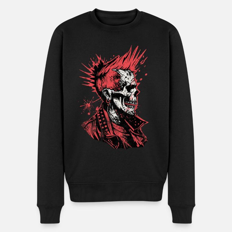 T-shirt Punk Rock Skull Explosion - Pull Premium bio Homme - noir