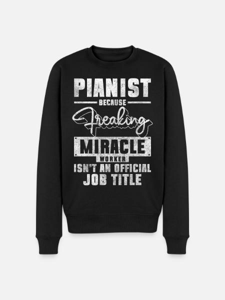 Piano à queue Piano Mélodie - Pull Premium bio Homme - noir