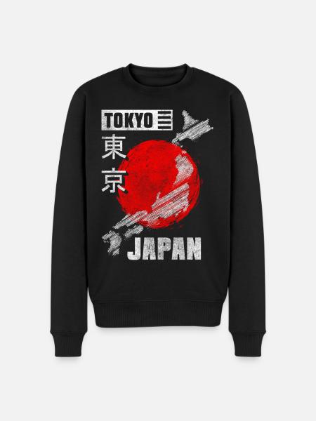 Japan Samurai Historical - Men's Premium Organic Jumper - black