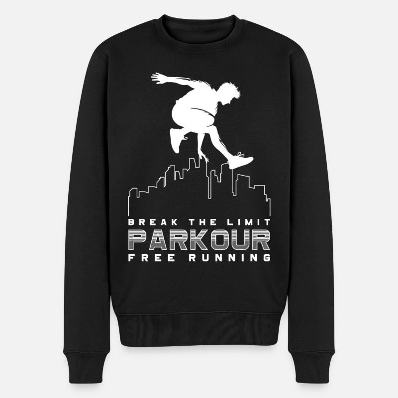 Freerunning Running Obstacle Traceur - Pull Premium bio Homme - noir
