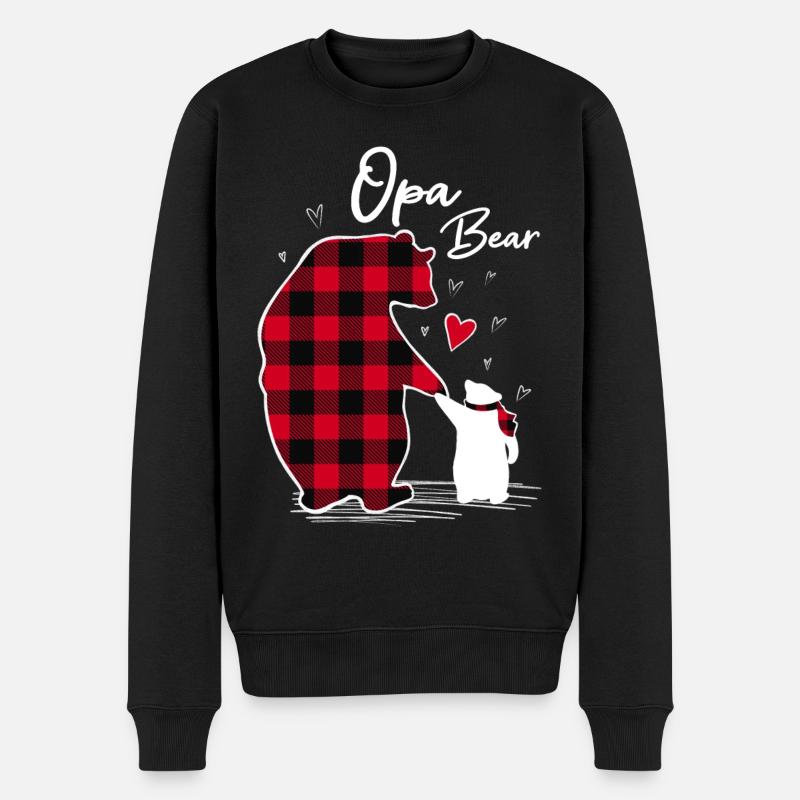 Grand-père Ours - Pull Premium bio Homme - noir