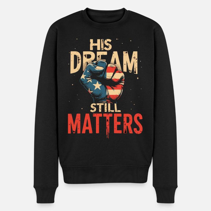 his dream still matters - mlk - Pull Premium bio Homme - noir