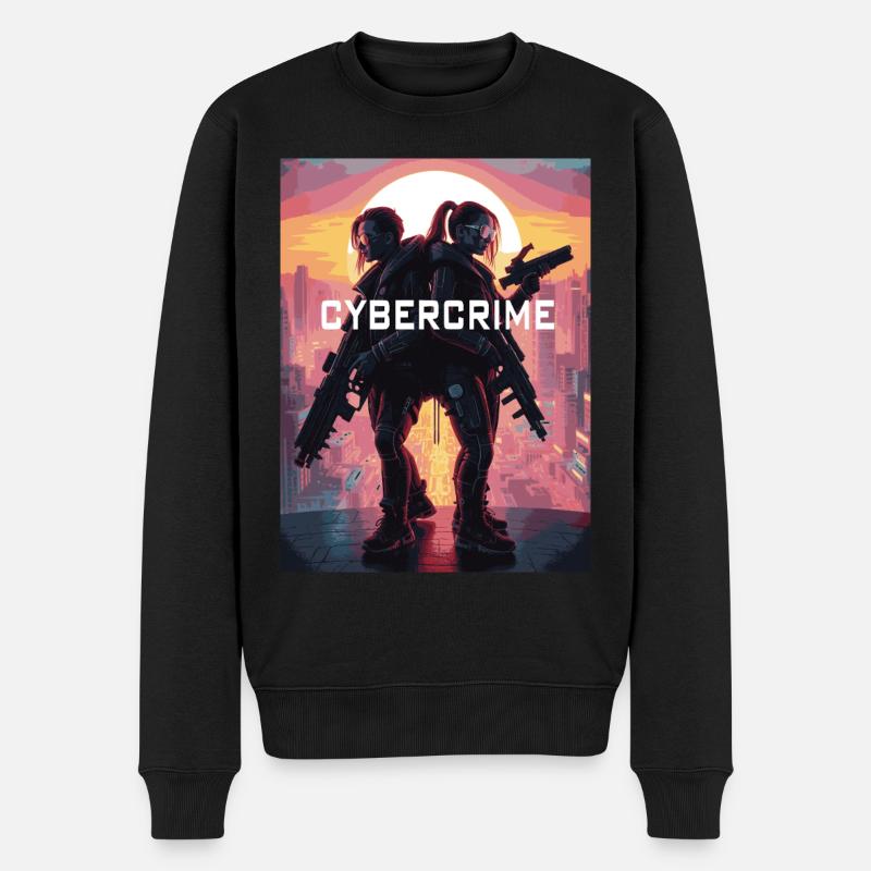 cyber 05 - Männer Premium Bio Pullover - Schwarz