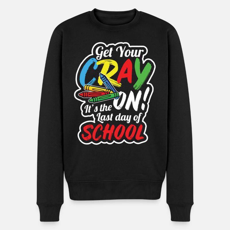 Professeur Crayon Vacances d’été - Pull Premium bio Homme - noir