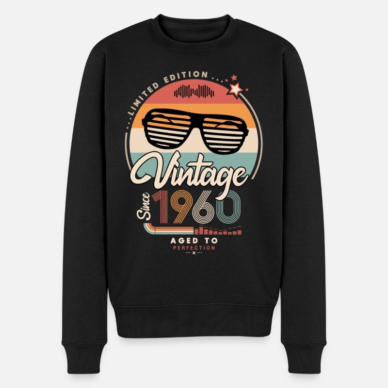Jahrgang seit 1960 - Männer Premium Bio Pullover - Schwarz