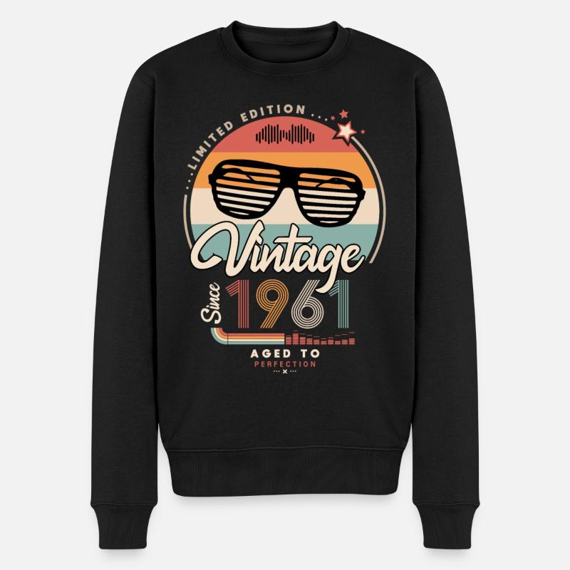 Jahrgang seit 1961 - Männer Premium Bio Pullover - Schwarz