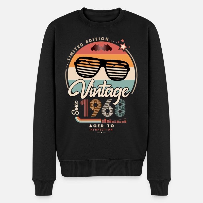 Vintage since 1968 - Pull Premium bio Homme - noir
