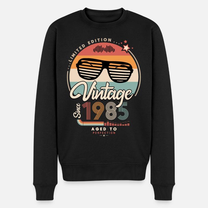 Jahrgang seit 1985 - Männer Premium Bio Pullover - Schwarz