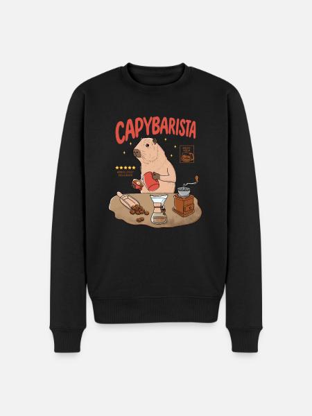 Capybarista - Men's Premium Organic Jumper - black