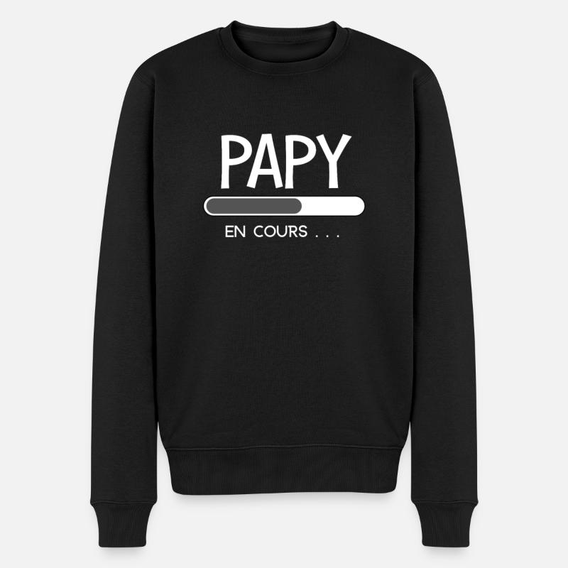 Papy en cours annonce grossesse futur papi - Pull Premium bio Homme - noir