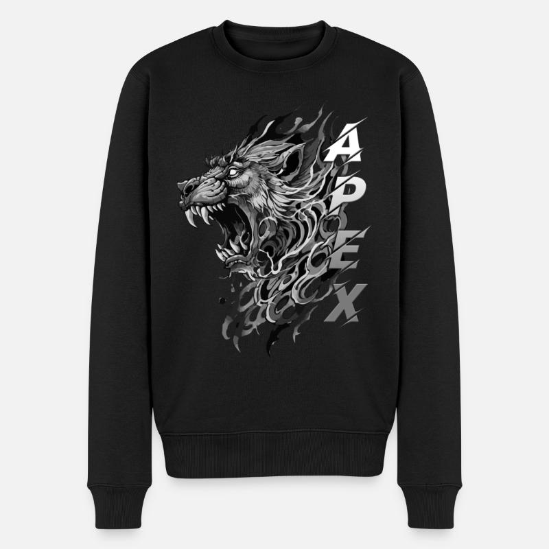 Ursprünglicher Apex-Pavian - Männer Premium Bio Pullover - Schwarz