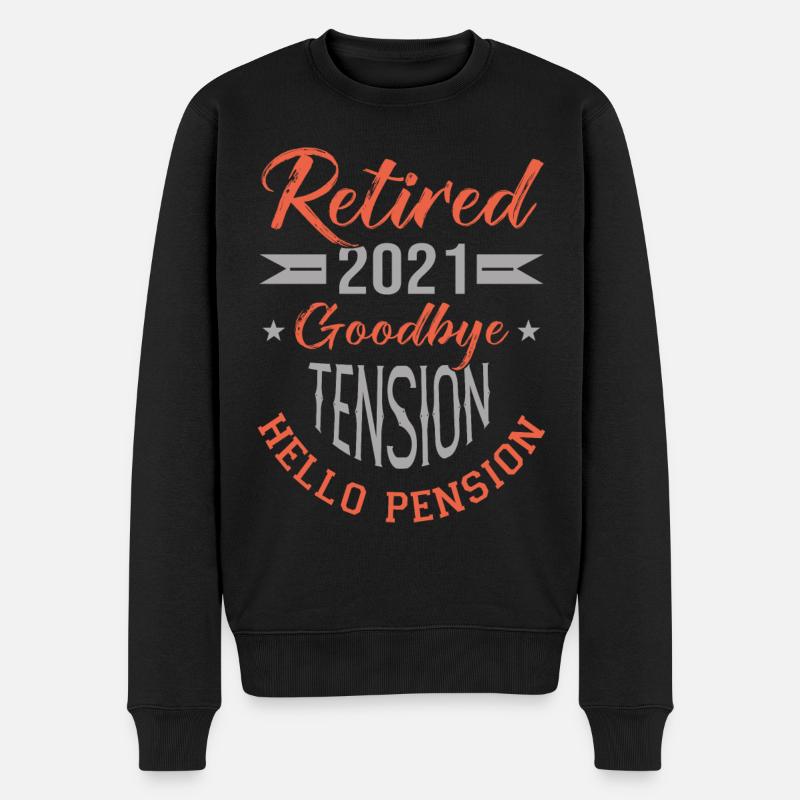RETIRED 2021 retraité, retraitée - Pull Premium bio Homme - noir