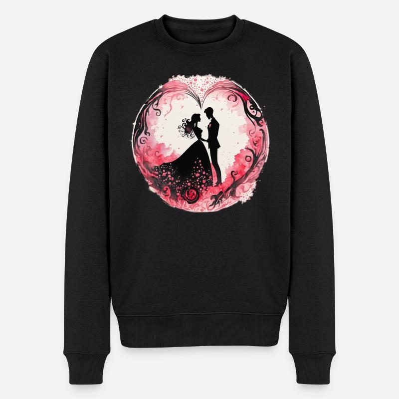 Love is all around - Männer Premium Bio Pullover - Schwarz