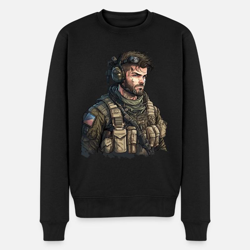 Special Forces Geschenk - Männer Premium Bio Pullover - Schwarz