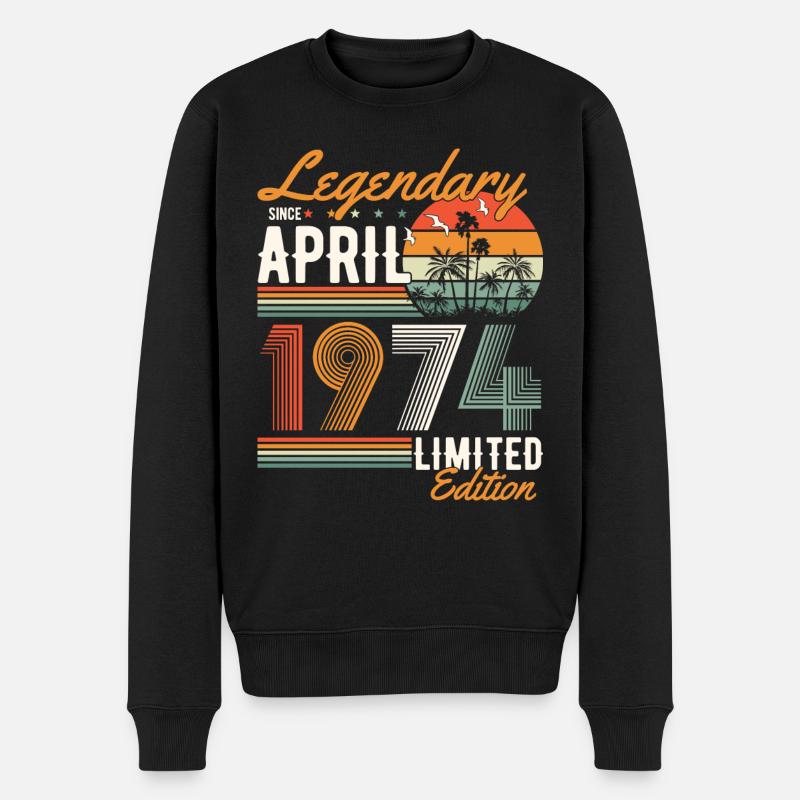 Légendaire depuis avril 1974 - Pull Premium bio Homme - noir