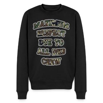DNB Piratenradio Junglist Maximaler Respekt - Männer Premium Bio Pullover - Schwarz - Vorne - Nico (187cm)