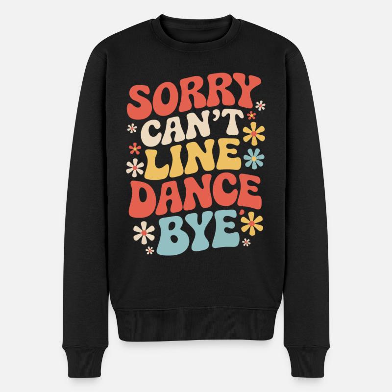Line Dancing Tanzen Tänzer - Männer Premium Bio Pullover - Schwarz