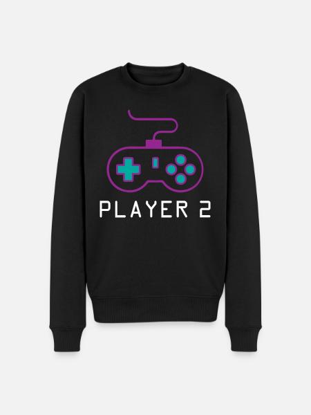 Player 2 Gamer - Men's Premium Organic Jumper - black