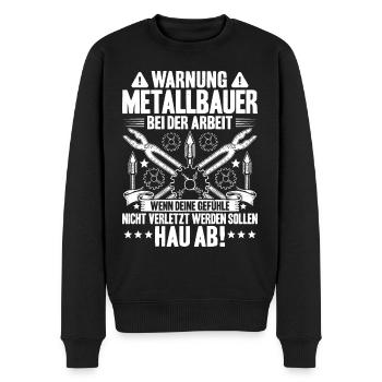 Metallbauer Metallbau Schmied Schlosser Geschenk - Männer Premium Bio Pullover - Schwarz - Vorne - Nico (187cm)