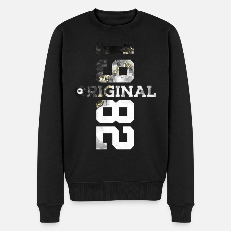 ORIGINAL 1982 COOL 44. GEBURTSTAG - Männer Premium Bio Pullover - Schwarz