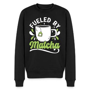 Matcha Tee Liebhaber Matcha Sprüche Tee Zeit - Männer Premium Bio Pullover - Schwarz - Vorne - Nico (187cm)