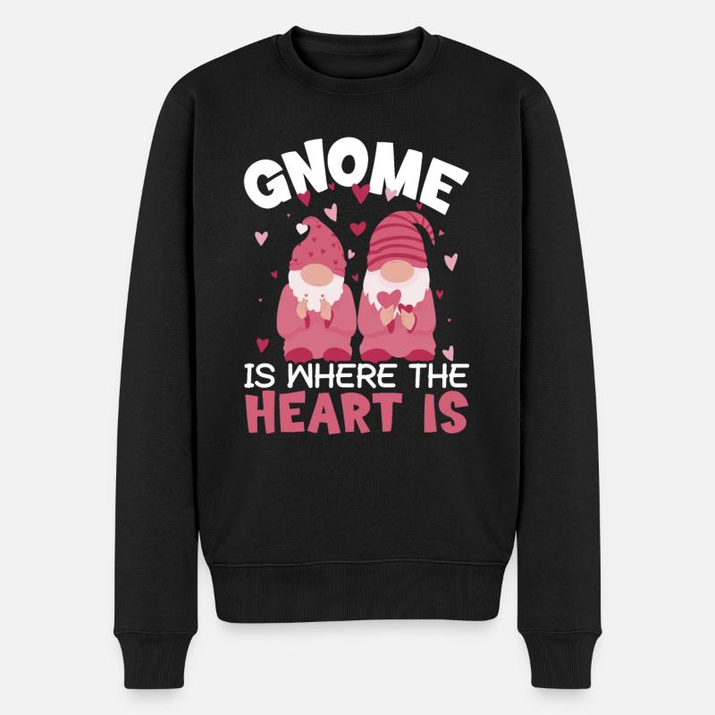 Valentinstag-Geschenk 14. Februar Zwerg Garten - Männer Premium Bio Pullover - Schwarz