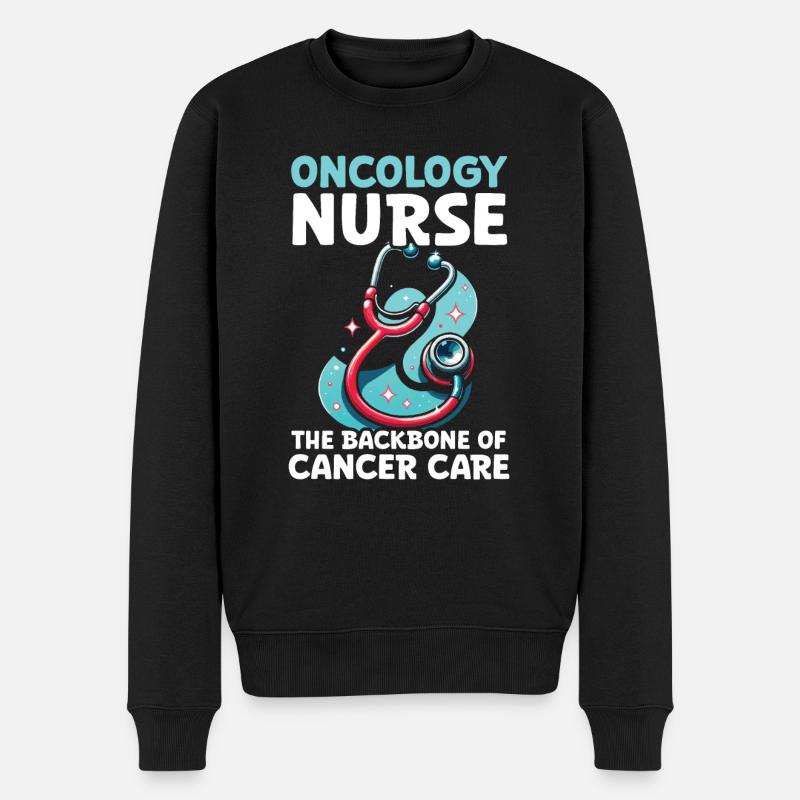 Infirmière en oncologie, formée - Pull Premium bio Homme - noir