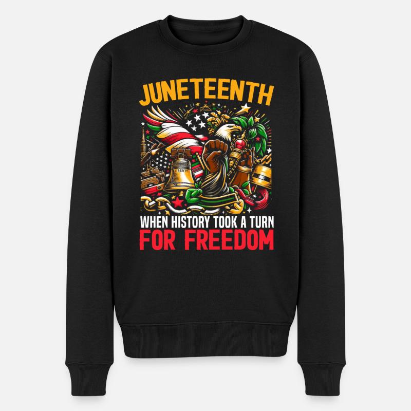 Juneteenth 1865 Liberté Afro-Américain - Pull Premium bio Homme - noir