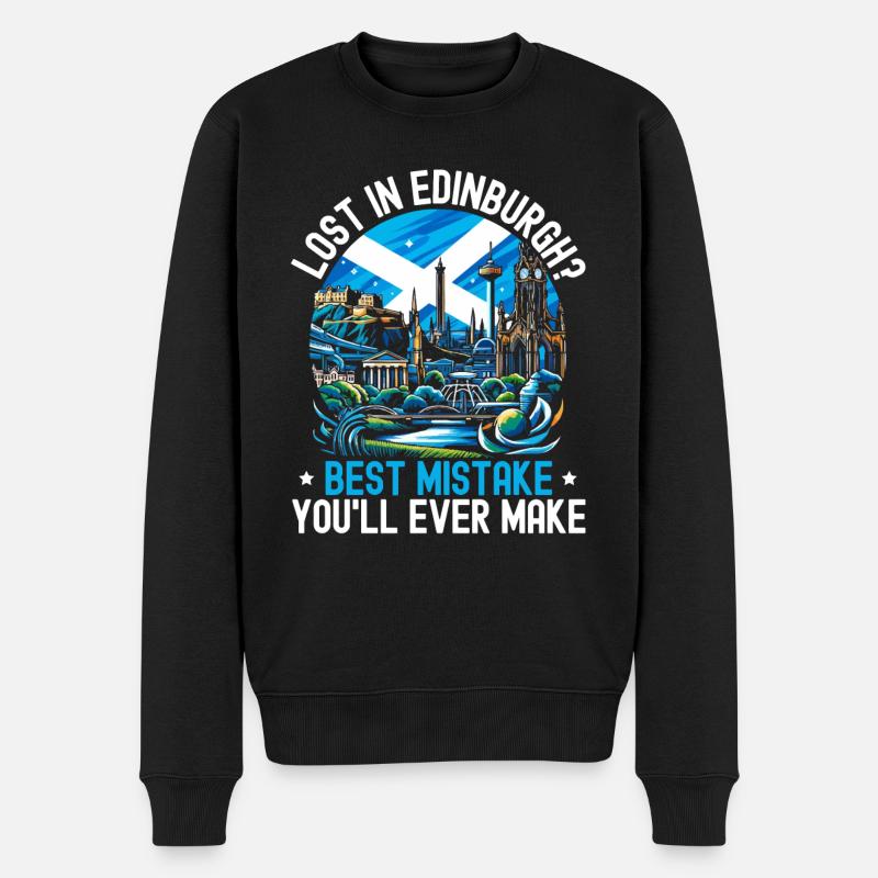 Édimbourg, Écosse, Royaume-Uni - Pull Premium bio Homme - noir