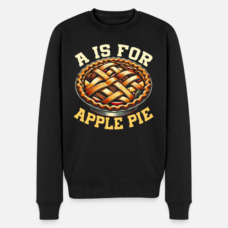 Apfelkuchen-essensliebhaber - Männer Premium Bio Pullover - Schwarz