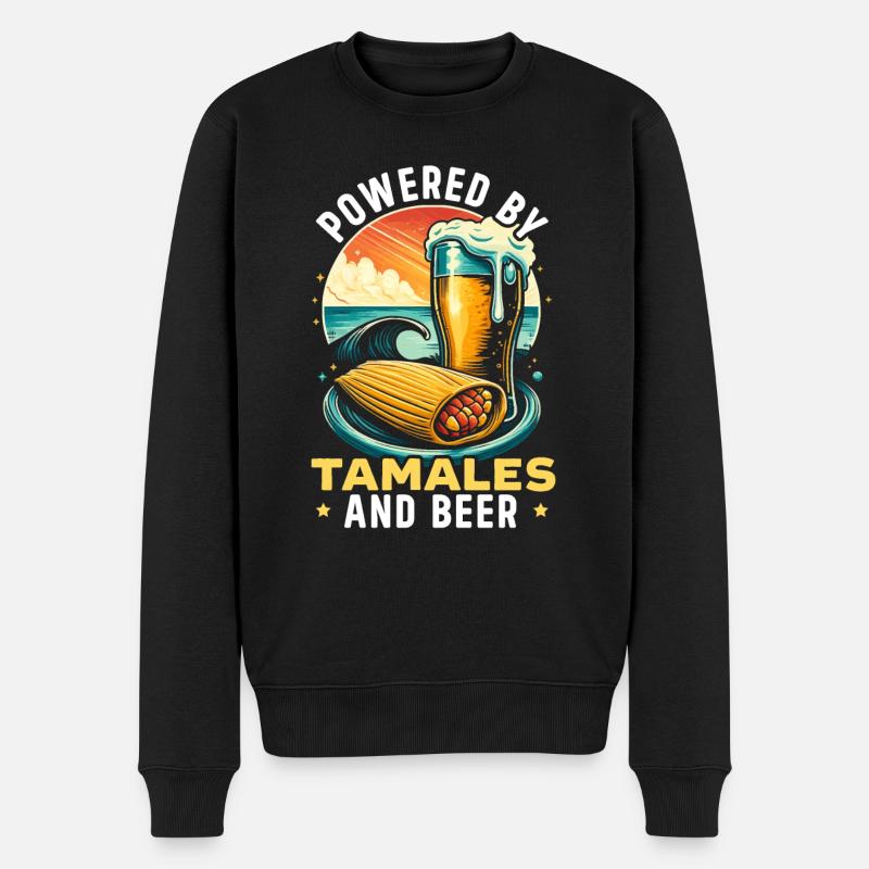 Tamales mexicains - Pull Premium bio Homme - noir