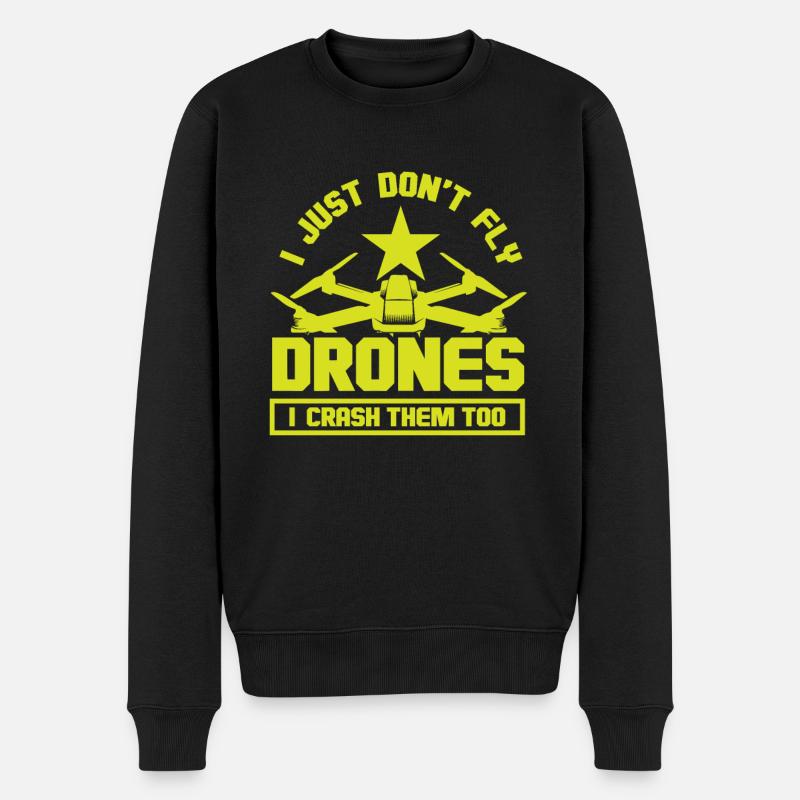 Fpv-drohnenpilot - Männer Premium Bio Pullover - Schwarz