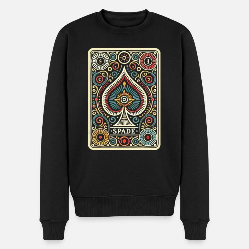 Jeu de cartes de poker amusant - Pull Premium bio Homme - noir