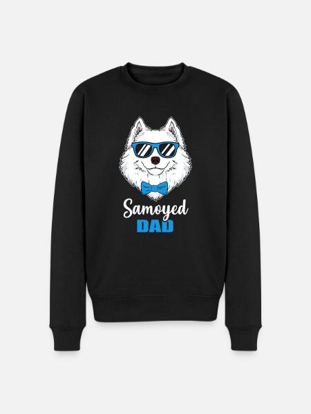 Cool Samoyed Dad Dog Gift - Men's Premium Organic Jumper - black